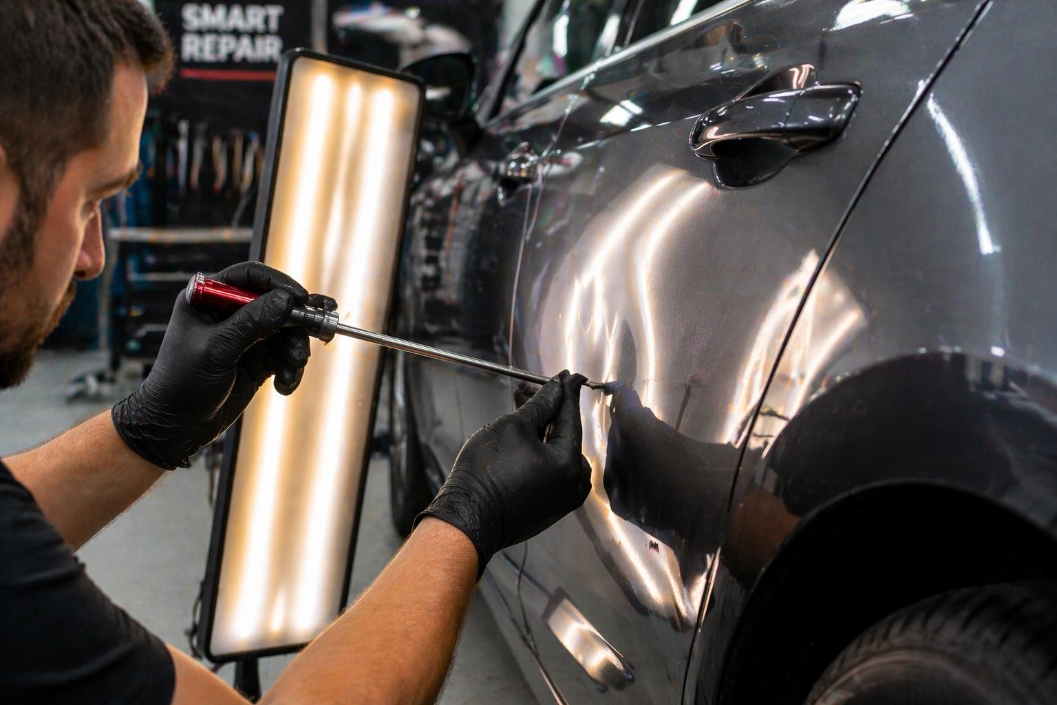 Smart Repair, Ausbeultechnik bei Dellen SOS in Mainz und Wiesbaden Umgebung